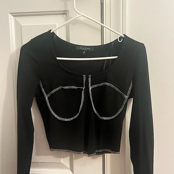 Black Crop Top - Picture 1 of 4